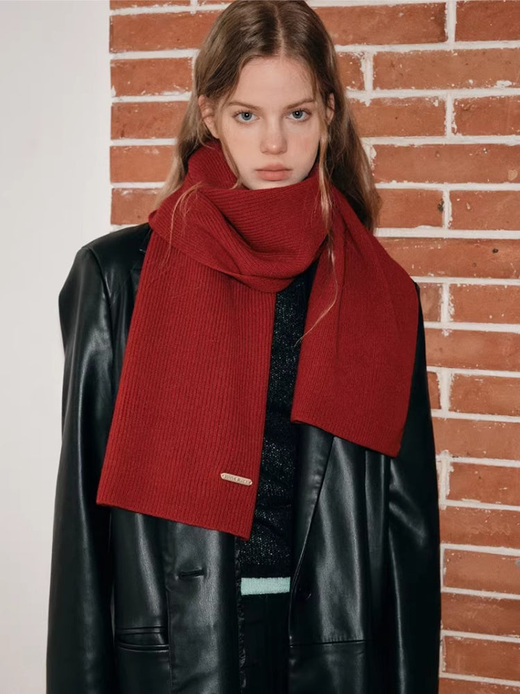 Unisex 100% Australian Wool Fine Knit Scarf Secondary image