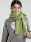 Y2K Star Accent Ribbed Knit Scarf - TEVQA