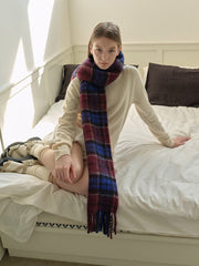 British Heritage Wool Blend Plaid Scarf