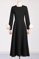 Alyvia Flower Embellished Midi Dress - Tevqa