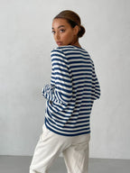 Classic Breton striped crew neck sweater - View 8 | TEVQA
