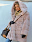 Aspen Luxe Hooded Faux Fur Mid-Length Coat - TEVQA