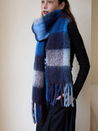 Extra Long Plaid Scarf - View 8 | TEVQA