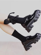 3D Rope Bow Black Socks Heart Charm Dark Academia