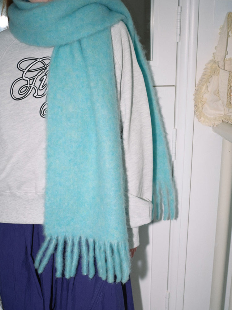 Soft 80% Wool Blend Oversized Scarf