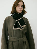 Contrast trim knit scarf - View 6 | TEVQA