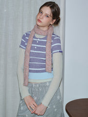 Y2K Coquette Confetti Knit Skinny Scarf