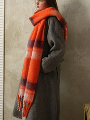 Oversized Plaid Scarf - View 12 | TEVQA
