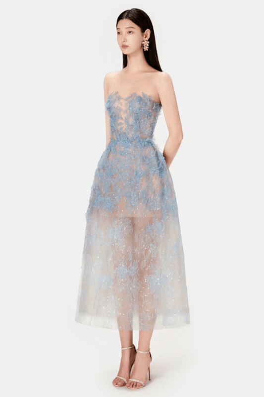 Beaded Lace Dress - Tevqa