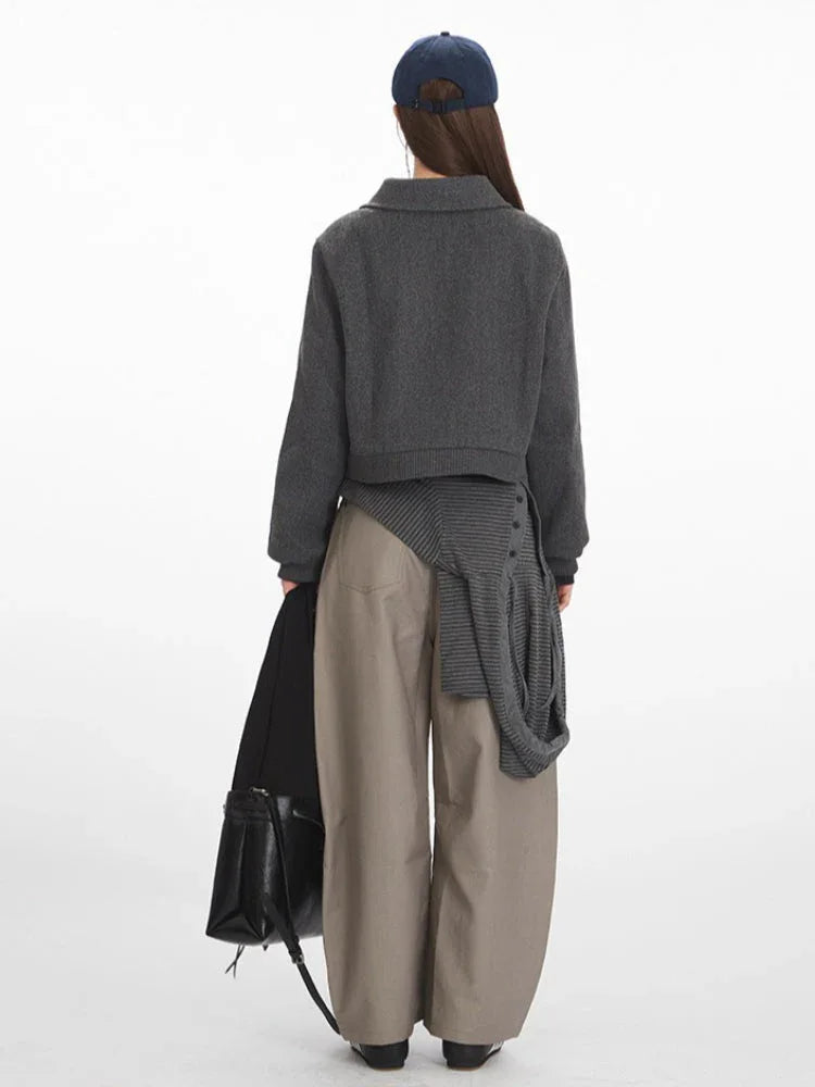 Vintage American Aesthetic Cropped Jacket - TEVQA