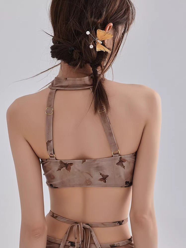 Back view of the halter top showing adjustable straps