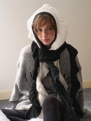 Y2K Vintage Style Ruffled Skinny Scarf