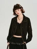 American Retro Utility Pocket Jacket Black