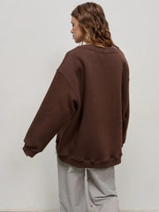 Ultimate Oversized Fleece Crew Neck Sweatshirt - TEVQA