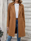 The Harper Faux Suede Mid-Length Coat - TEVQA