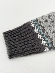 Vintage Fair Isle Jacquard Knit Sweater - TEVQA