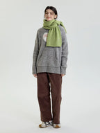 Y2K Star Accent Ribbed Knit Scarf - TEVQA
