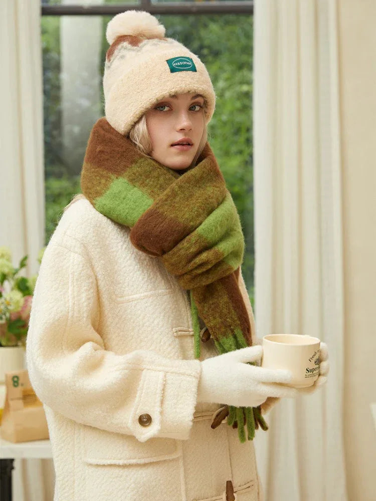 Oversized ombre scarf with soft texture - View 10 | TEVQA