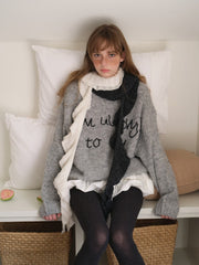 Y2K Vintage Style Ruffled Skinny Scarf