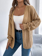 Ethereal White Pointelle Knit Cardigan - View 17 | TEVQA