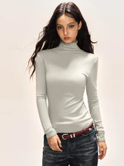 Fitted mock neck thermal top - View 7 | TEVQA