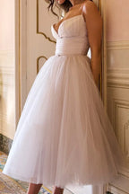 Countess Cabernet Tulle Midi Dress - View 6 | TEVQA
