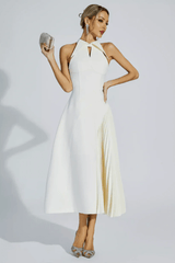 Cynthia Cream Midi Dress - Tevqa