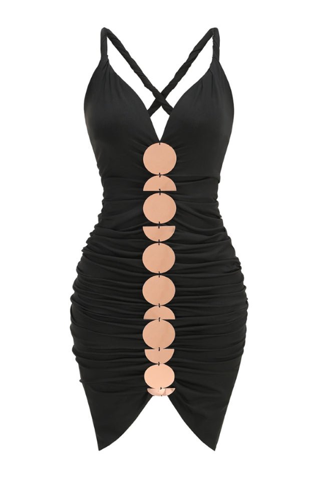 Cynthia Metallic Sequin - Embellished Dress - Tevqa