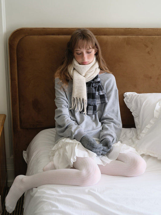 Wool Blend Patchwork Plaid Scarf