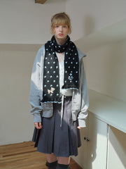 Wool Blend Jacquard Knitted Scarf