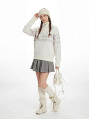 Fair Isle Knit Sweater - View 6 | TEVQA