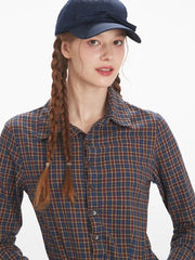 Vintage Plaid Button-Down Shirt - View 6 | TEVQA