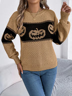 Festive Pumpkin Patch Knit Sweater - View 9 | TEVQA