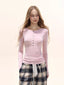 Women's Ribbed Knit Henley Long Sleeve Top Slim Fit