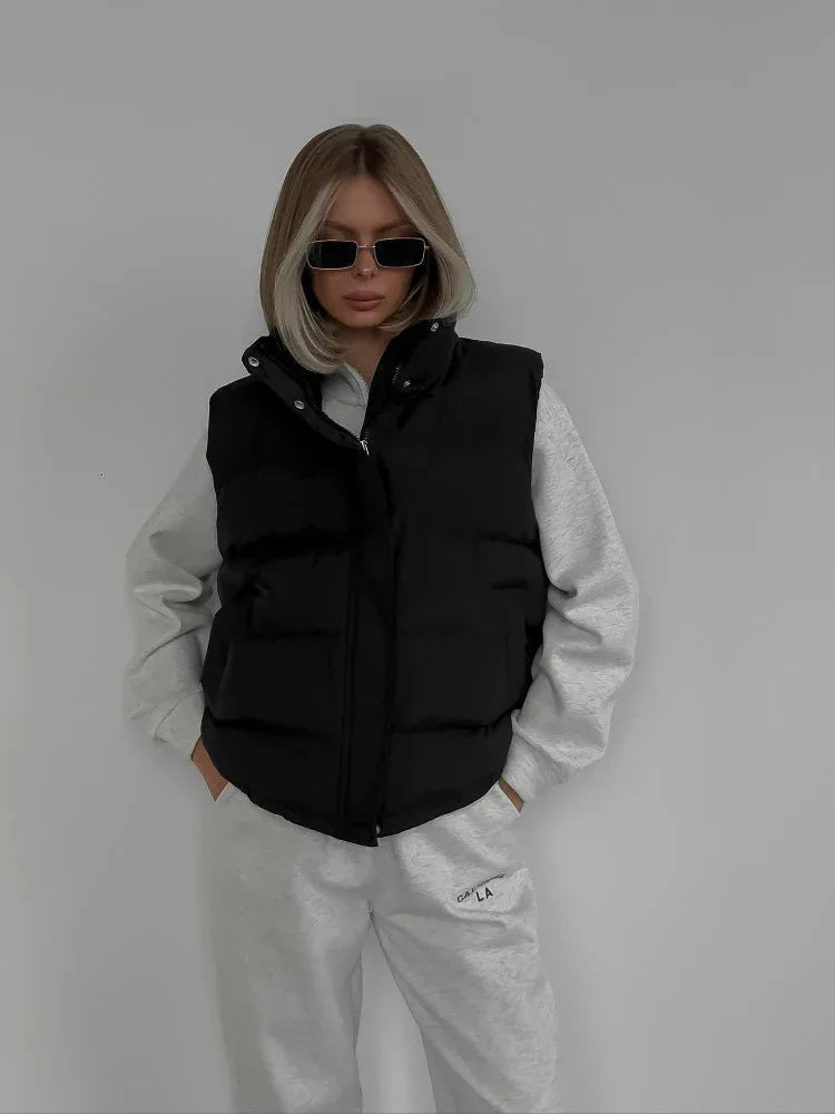 Hooded Puffer Vest - View 9 | TEVQA