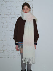 Ombré Wool Blend Gradient Scarf