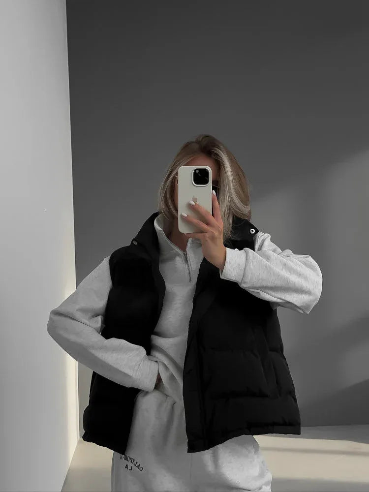 Hooded Puffer Vest - View 10 | TEVQA