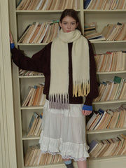 Artisan Dip-Dye Wool Blend Scarf