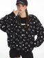 Cute cat print zip-up hoodie - View 6 | TEVQA