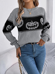 Festive Pumpkin Patch Knit Sweater