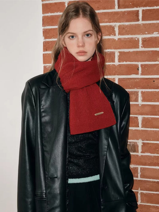 Unisex 100% Australian Wool Fine Knit Scarf