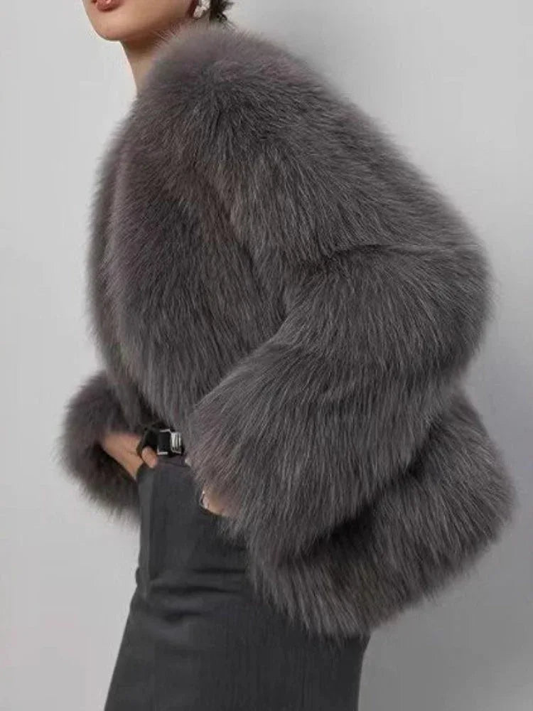 Faux Fur Cropped Jacket Secondary image