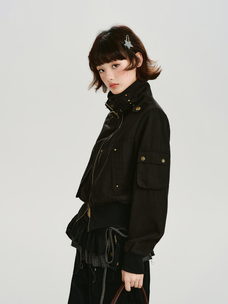 American Retro Utility Pocket Jacket Black Secondary image