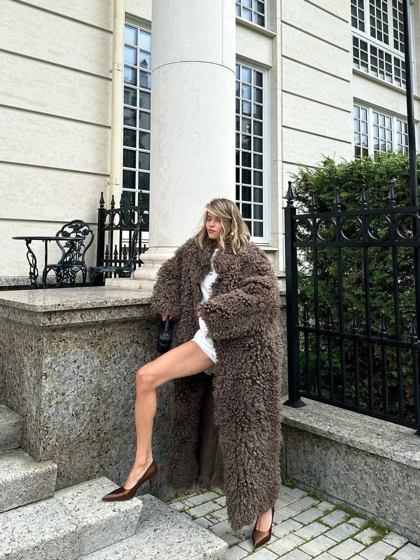 Longline Faux Fur Coat - Premium Winter Outerwear Secondary image