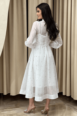 Emelia Crystal Embellished Sheer Maxi Dress - Tevqa