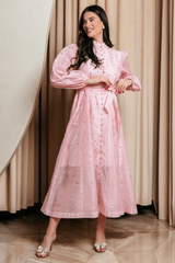 Emelia Crystal Embellished Sheer Maxi Dress - Tevqa