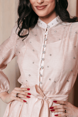 Emelia Crystal Embellished Sheer Maxi Dress - Tevqa