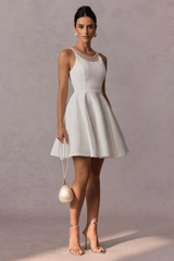 Esther Pearl Embelished Open Back Mini Dress - Tevqa