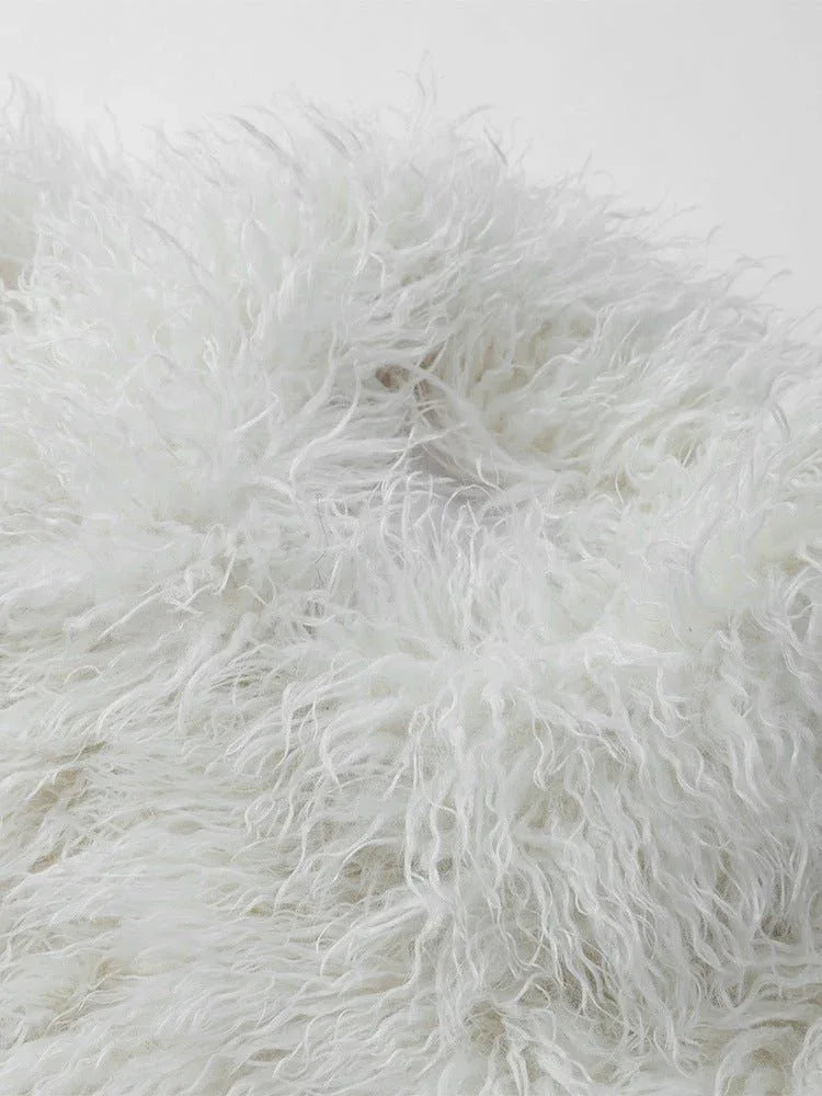 Shaggy Faux Fur Crop Jacket Secondary image