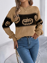 Festive Pumpkin Patch Knit Sweater